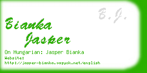 bianka jasper business card